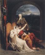 Richard Westall, Queen Judith reciting to Alfred the Great (mk47)